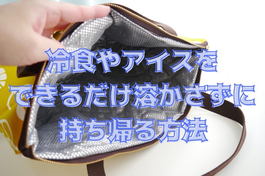 冷食やアイスを できるだけ溶かさずに 持ち帰る方法