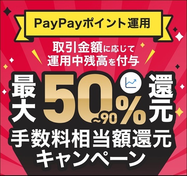 手数料の最大90%分を還元