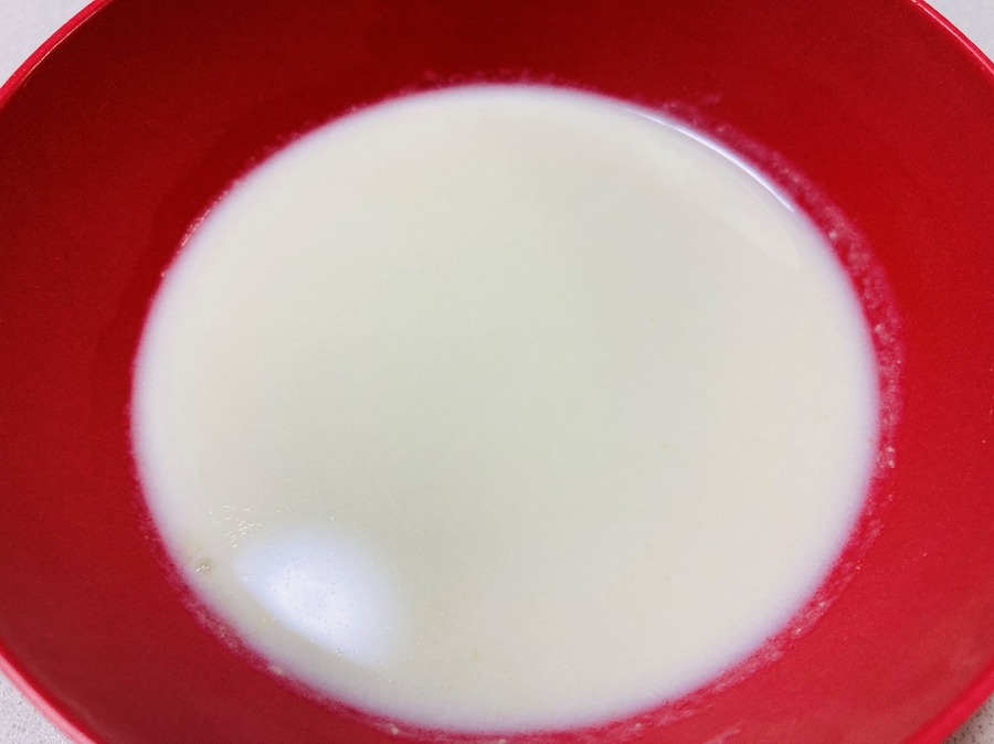 スプーンで30秒間混ぜ合わせてみました