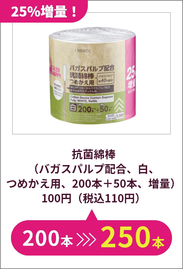 ダイソー50周年9／1～「増量キャンペーン第4弾」は日用品が対象　注目の増量品5選