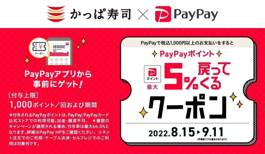 5％戻ってくるPayPayクーポン