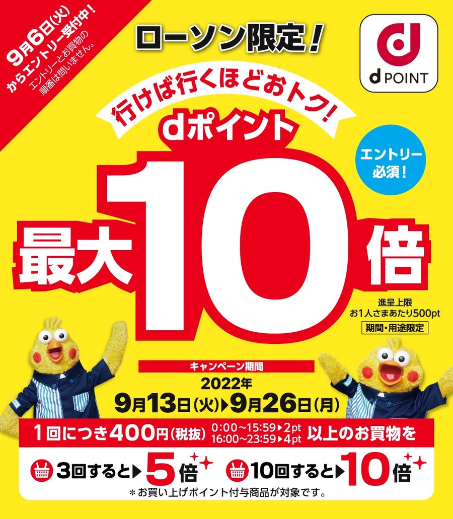dポイント最大10倍」キャンペーン