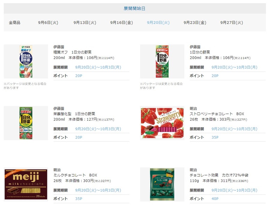 ボーナスポイント商品