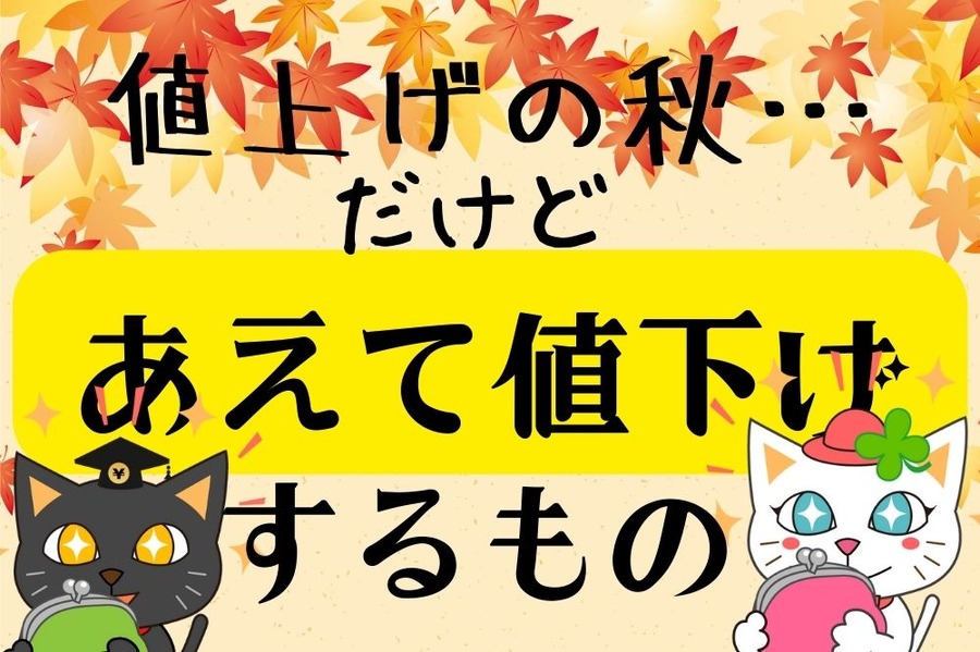 値上げの秋だけどあえて値下げするもの
