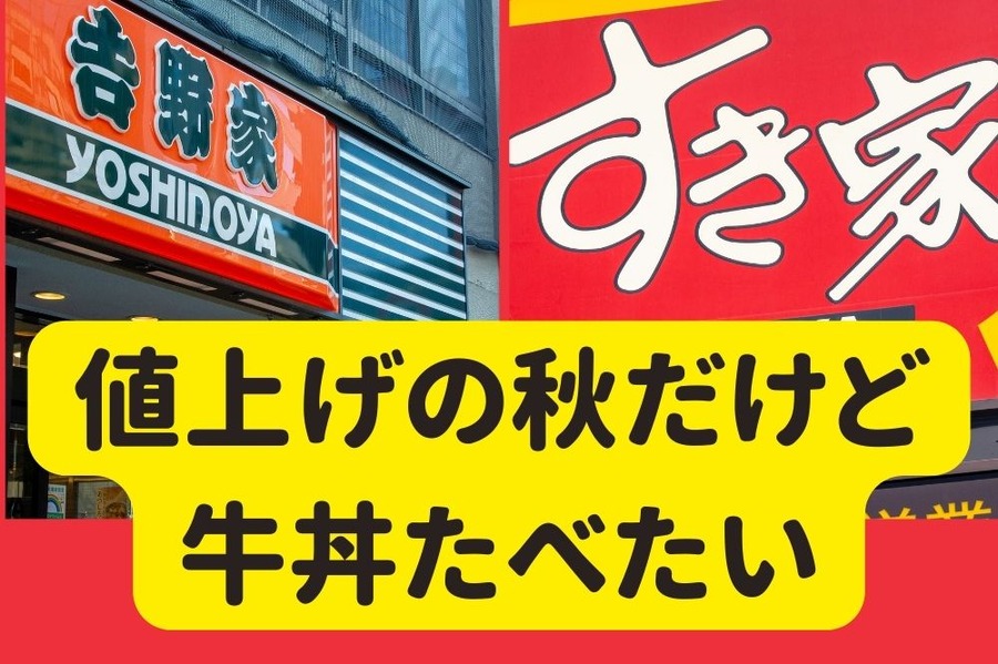 値上げの秋だけど牛丼たべたい
