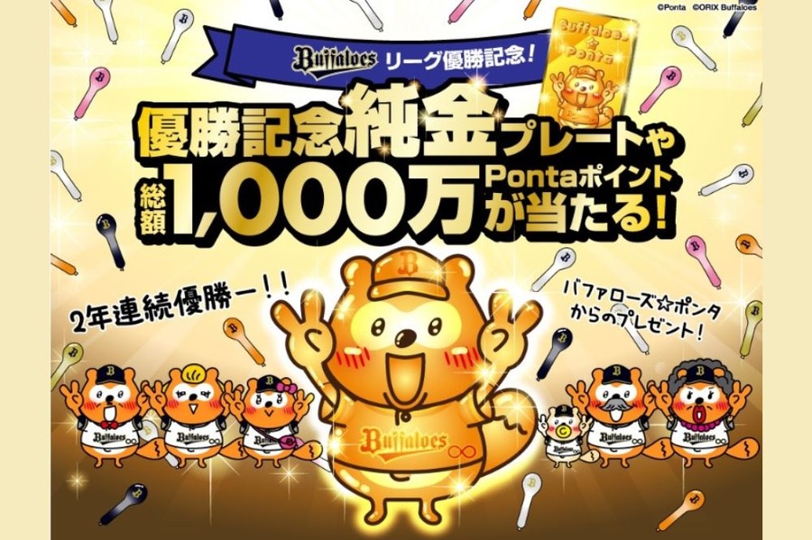 総額1,000万Pontaポイント・純金プレートが当たる！