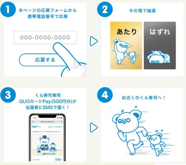 くら寿司とQUOカードペイのキャンペーンの参加方法