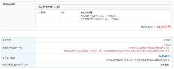 予約内容