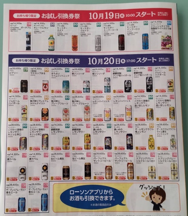 お試し引換券で交換できる商品