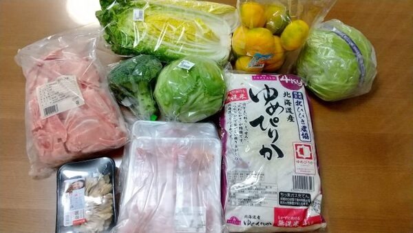 ダイエーネットスーパーの注文品