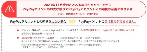 PayPayとの連携が必要
