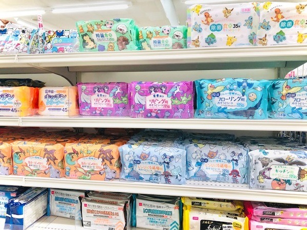 可愛らしいパッケージに入ったお掃除シートもあります