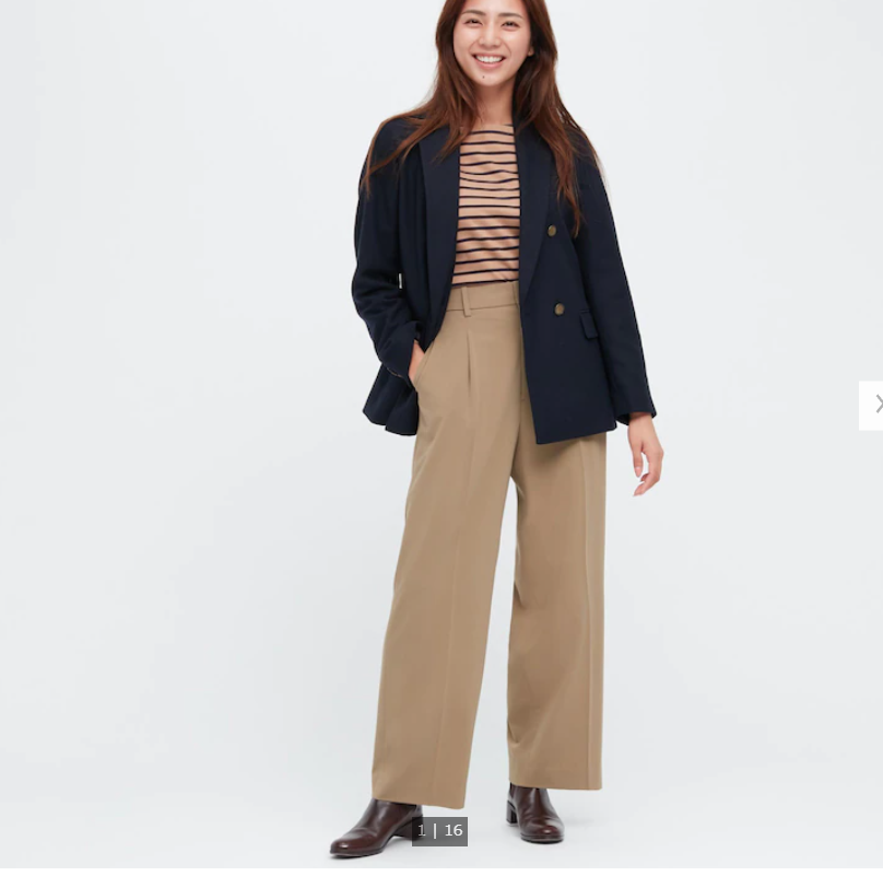 タックワイドパンツ