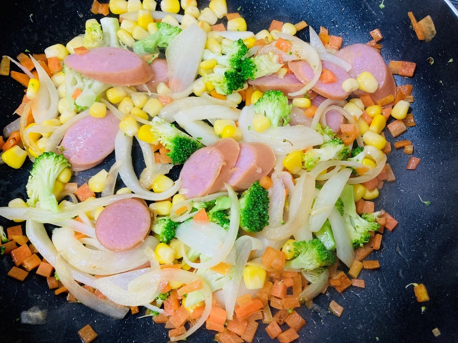 具材に火が通った