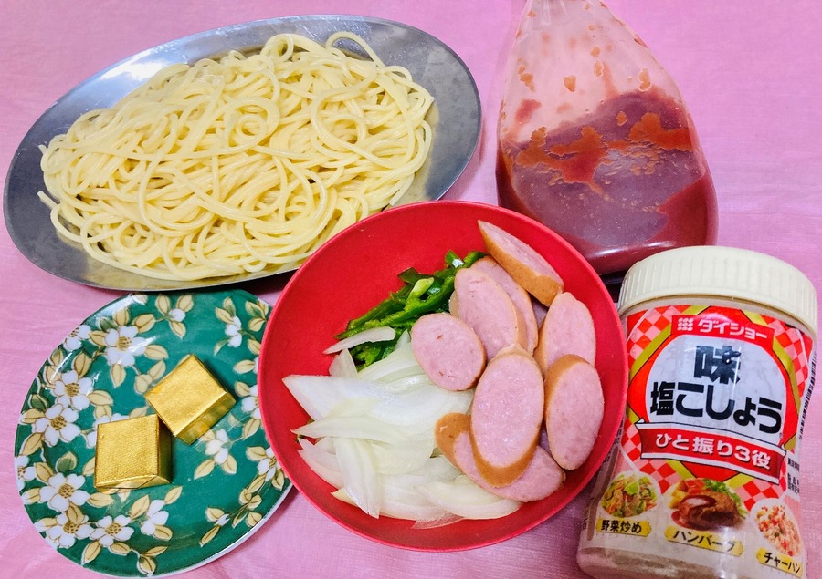 ナポリタンの材料