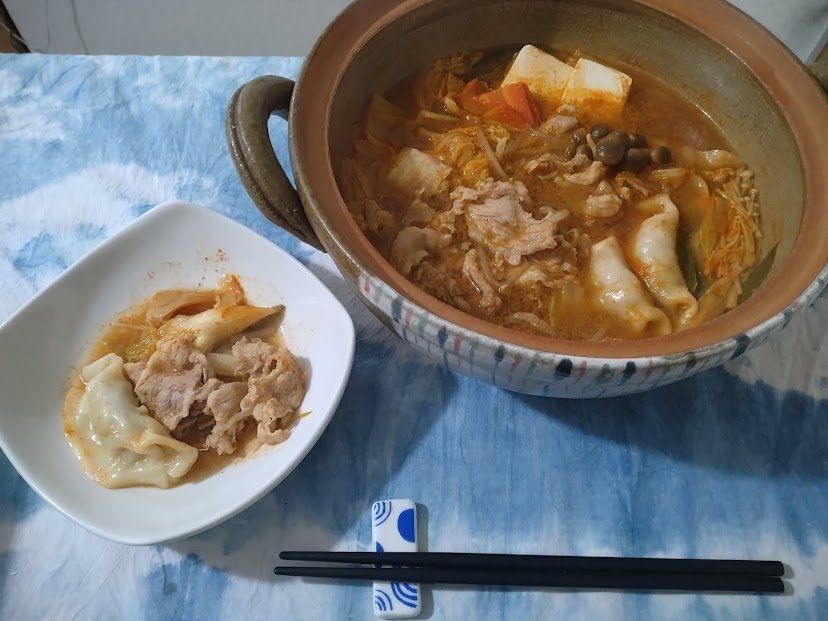 キムチ鍋はあたたまりますね