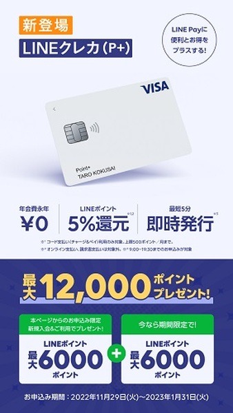 LINEクレカP＋のキャンペーン