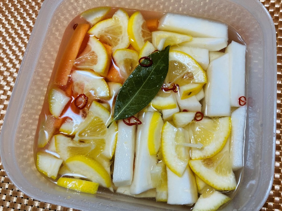 ピクルス液につけました