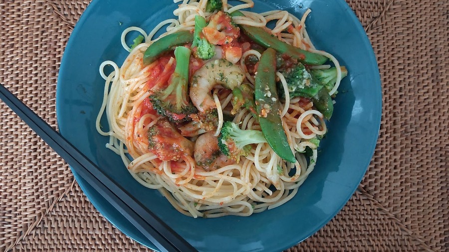 野菜が多く、麺があまり見えない