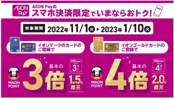 AEON Payで最大4倍
