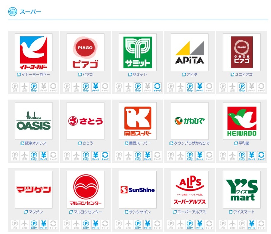 楽天Edyは使える店舗が幅広い