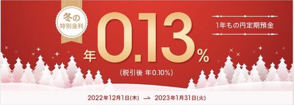 冬の特別金利