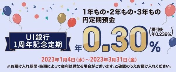UI銀行円定期預金