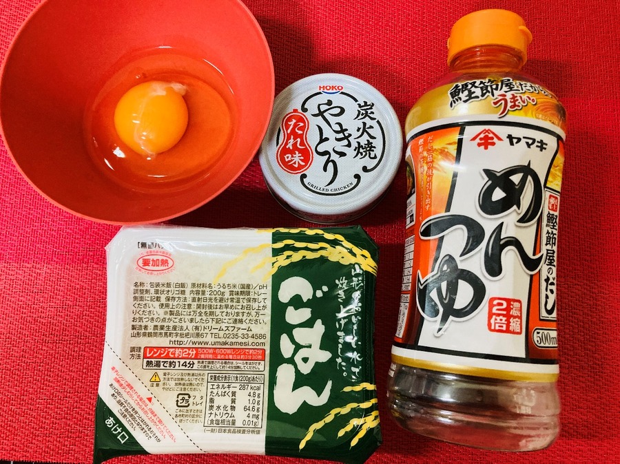 親子丼の材料