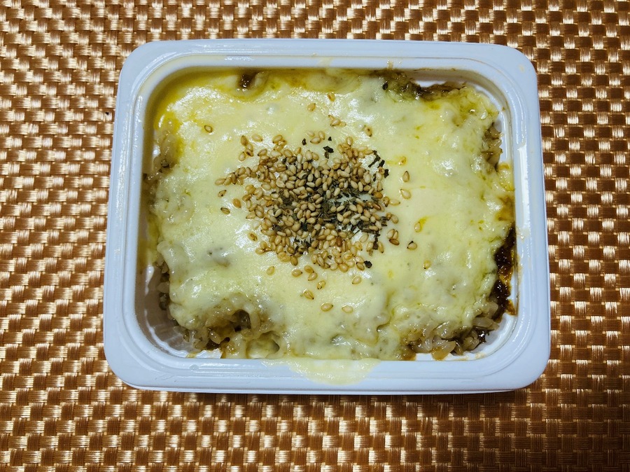 海苔の佃煮のチーズたっぷりドリア