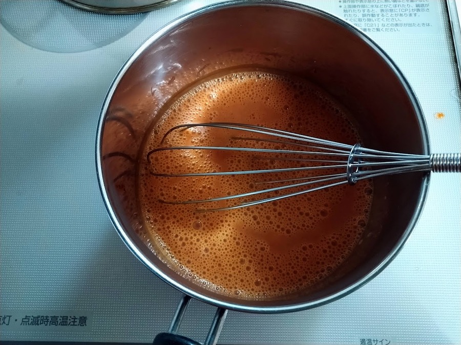 豆乳でうすめる