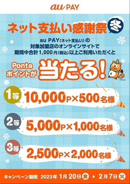 最大1万ポイントのチャンス