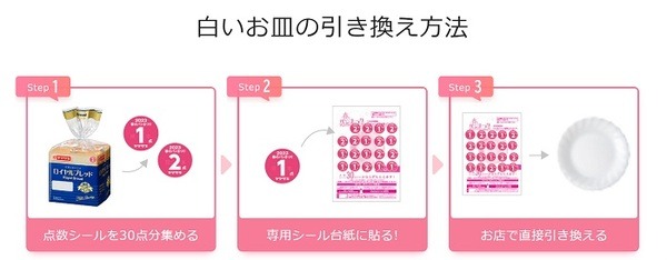白いお皿の引換方法