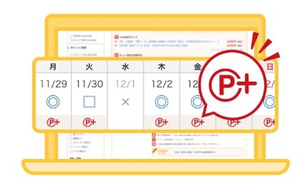 対象店の開催日をチェックしておこう