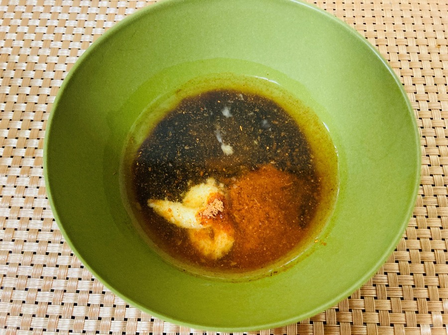 調味料を混ぜたところ