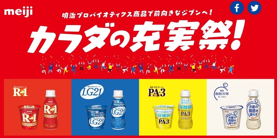 明治プロバイオティクス商品で前向きなジブンへキャンペーン