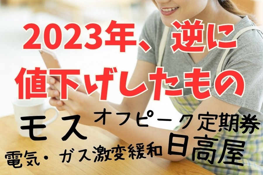 2023年、逆に 値下げしたもの