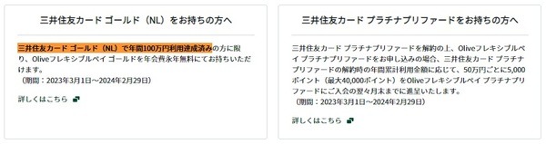 三井住友カードゴールド（NL）保有者