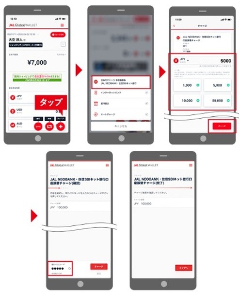 JAL NEOBANKの口座振替