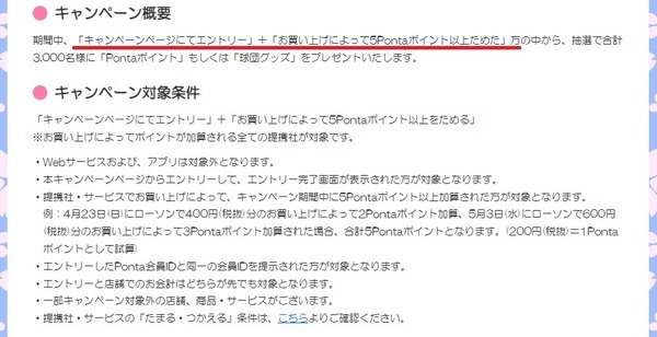 キャンペーン参加条件