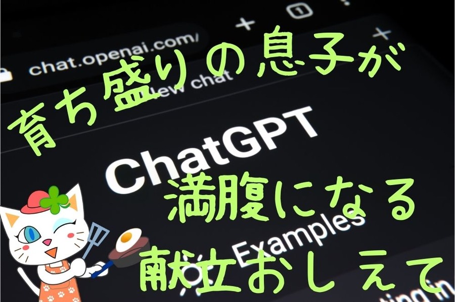 育ち盛りの息子が満足する献立教えて