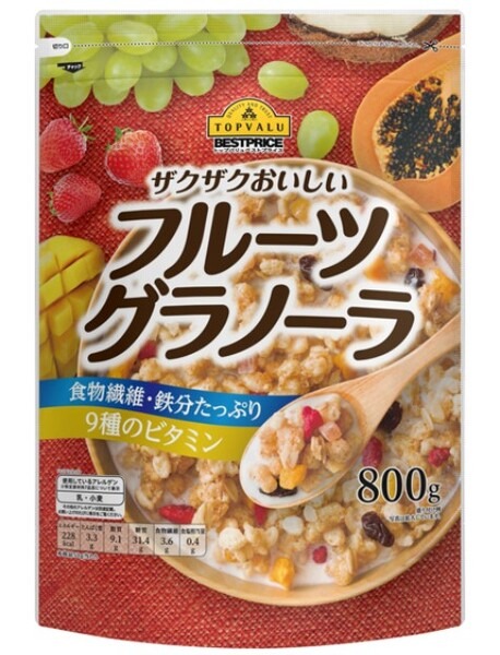 ザクザクおいしいフルーツグラノーラ
