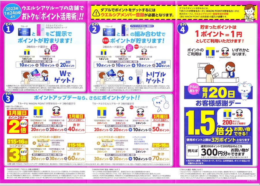 ウエル活前日までにWAON POINTの設定を忘れずに