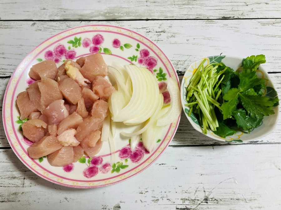 材料を切ったところ