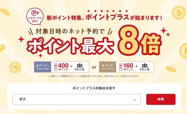 ポイント最大8倍店舗もある