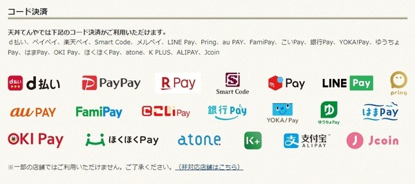 楽天ペイ・d払い・PayPay・au PAYなどのコード決済