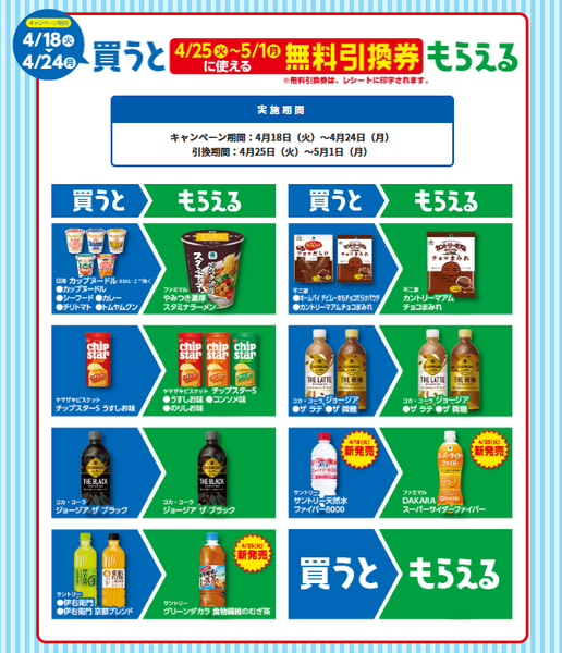 「1個買うと、1個もらえる」キャンペーンの対象商品第二弾