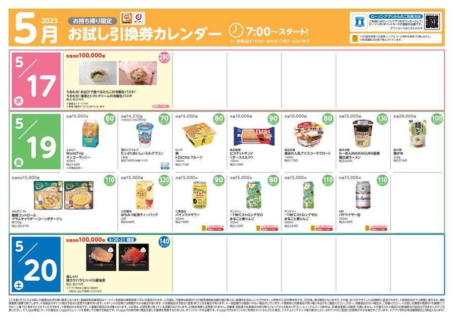 5月17日からのお試し引換券