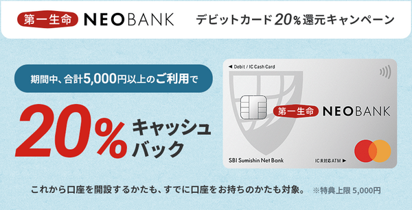 20％キャッシュバックキャンペーンと注意点