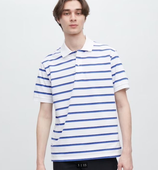 ドライカノコボーダーポロシャツ