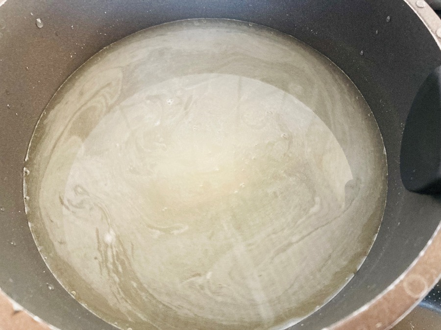 1～2分程度加熱して火を止めます